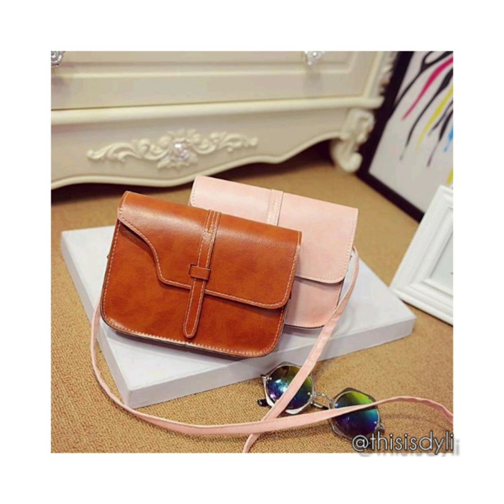 Tas Wanita Persegi Kecil/Tas Bahu Retro Wanita