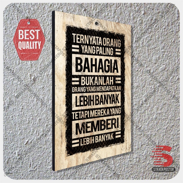 Pajangan dinding Poster motivasi Dekorasi ruangan Wall decor 2030123STA