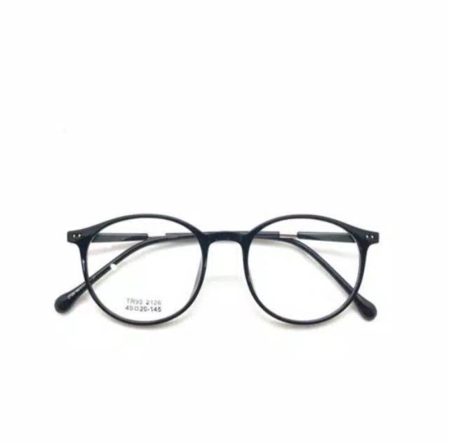 Frame 2126 | Kacamata bulat | Paket kacamata minus/plus/cyl/antiradiasi