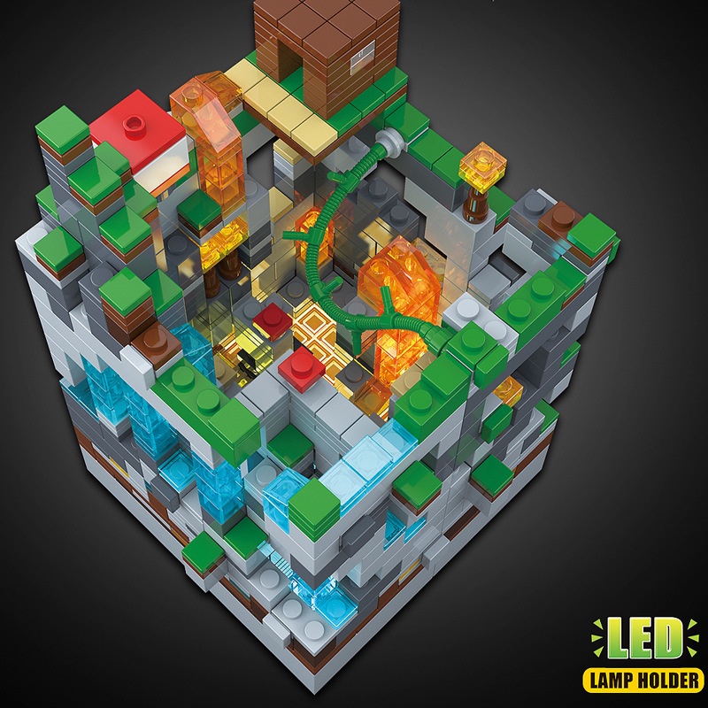 Minecraft bricks shadow city Dengan Mainan Kompatibel Lampu