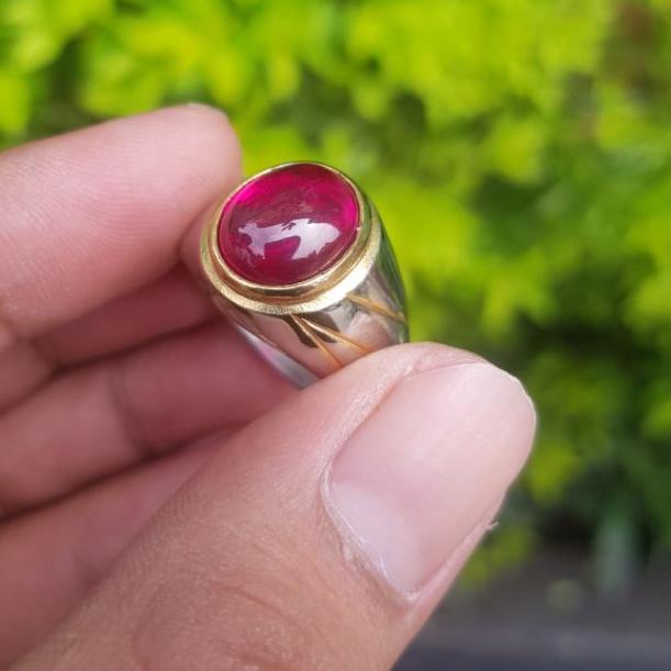 ➦ Batu Cincin Merah Siam Bangkok Original ☻