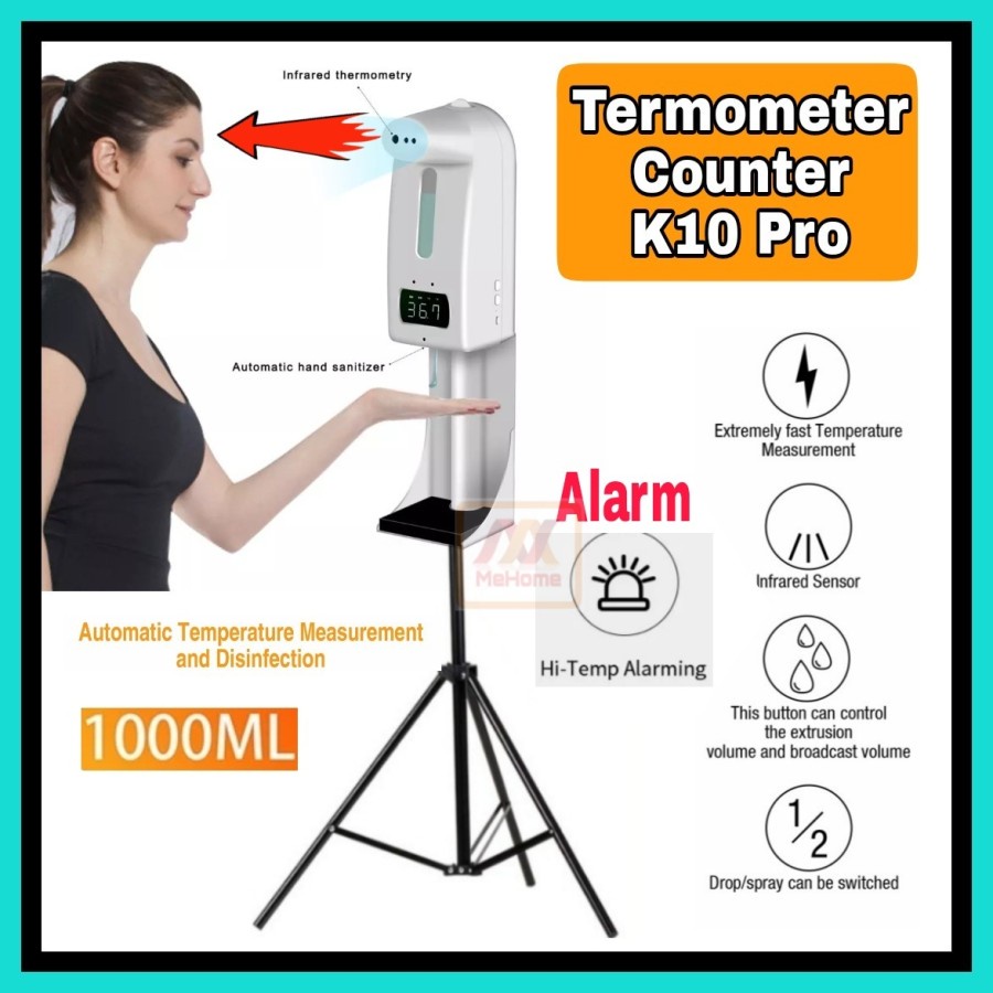 NA - k10 pro Termometer 2in1 + Sanitizer Counter Sensor Suhu Badan