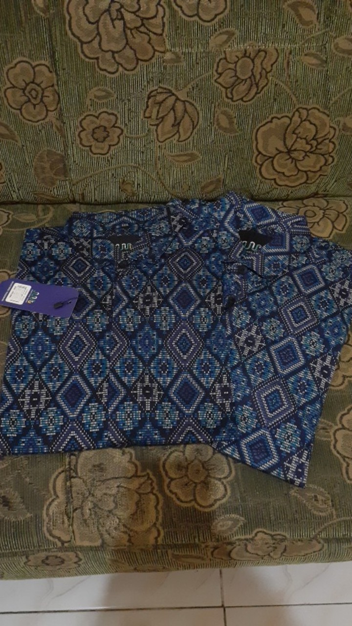 Dgm Fashion   Kemeja Lengan Pendek Batik Songket Jumbo / Batik Big Size
