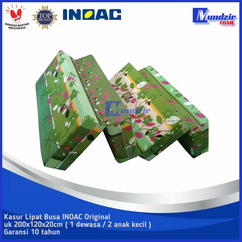 Kasur Lipat Single Busa INOAC 200x120x20 tebal 20 cm EON LG D23 Density 23 Garansi 10 Tahun