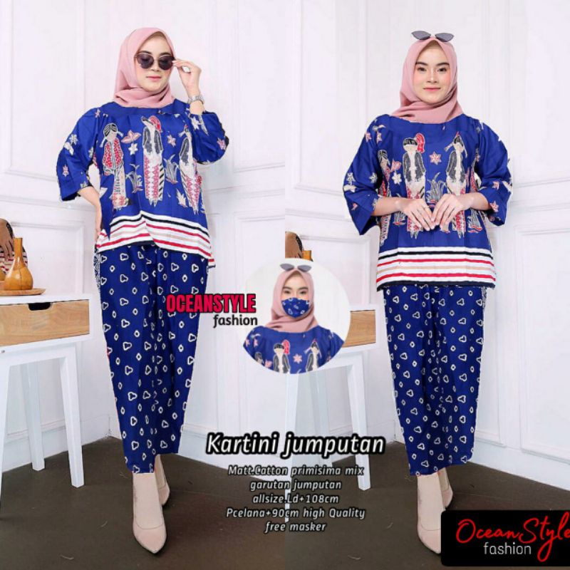 Baju Set Wanita - Kartini Jumputan Set by Oceanstyle