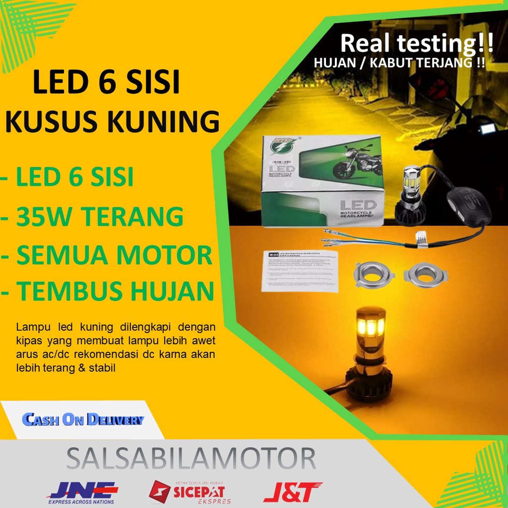 lampu led kuning motor paling terang lamp 6 sisi h6 h4 warna kuning terang beat fi vixion old mio jupiter megapro vegazr vario new