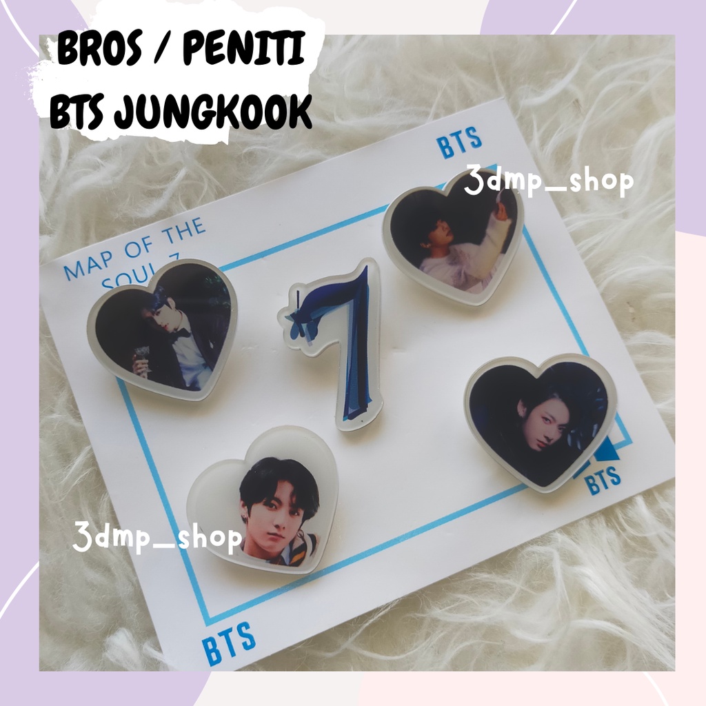 Pin Bros Lencana BTS MOT7 Map of the soul 7 jimin jungkook v taehyung