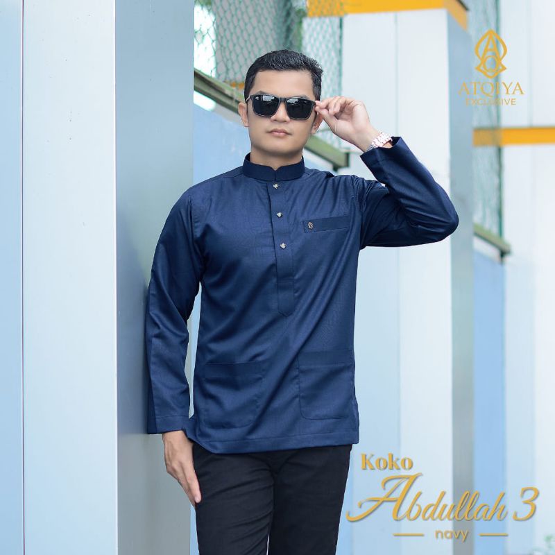 Koko Abdullah 3 Atqiya Exclusive | Koko Bahan Kain Brand Sulthan | Koko Motif Etnik Toyobo Embos