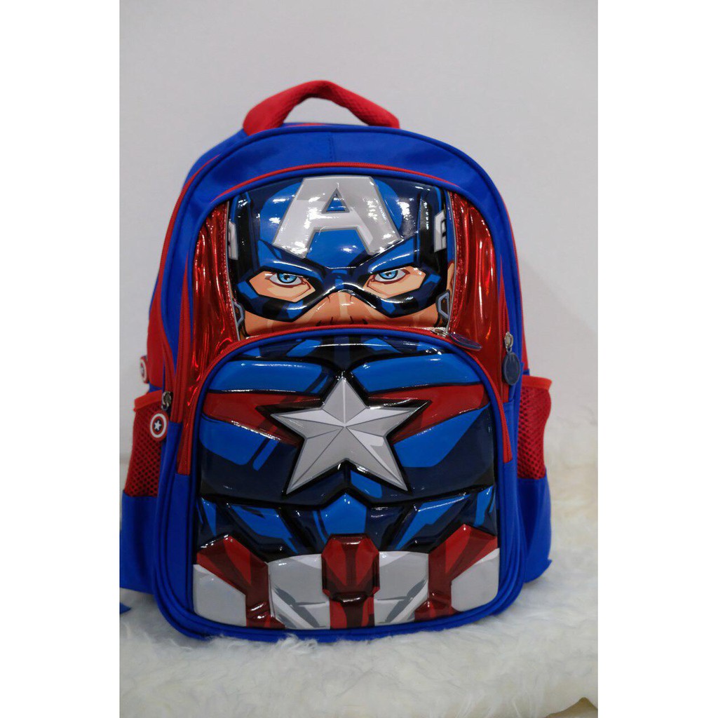 tas sekolah anak 3D SD super hero import