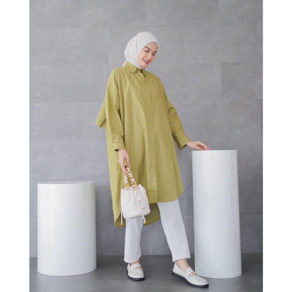 Hanum Tunik Rayon Ruffle Back Premium