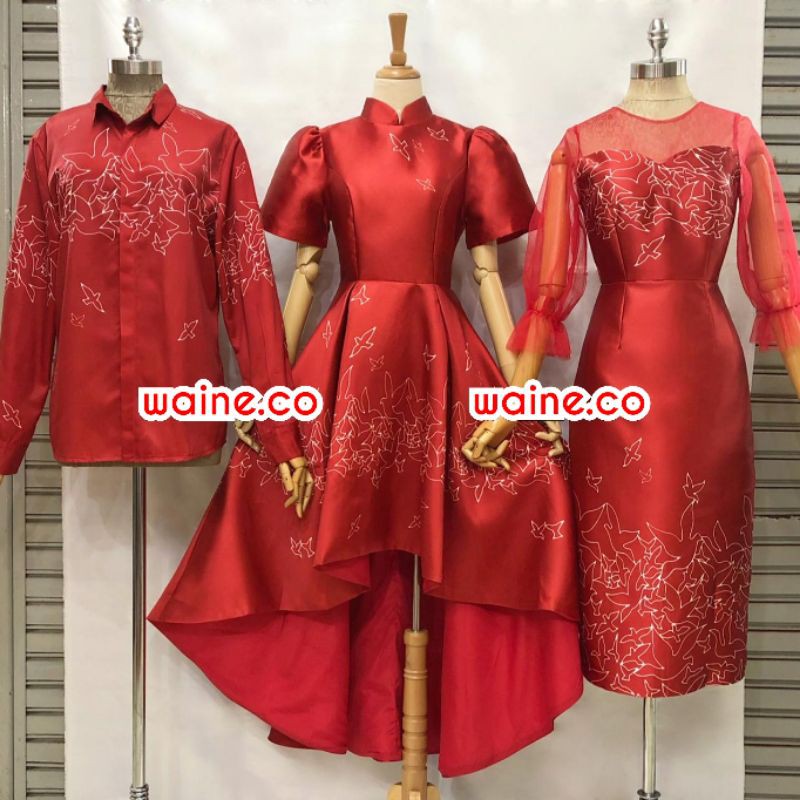 Premium Couple Cheongsam Dress Kemeja M L XL Import