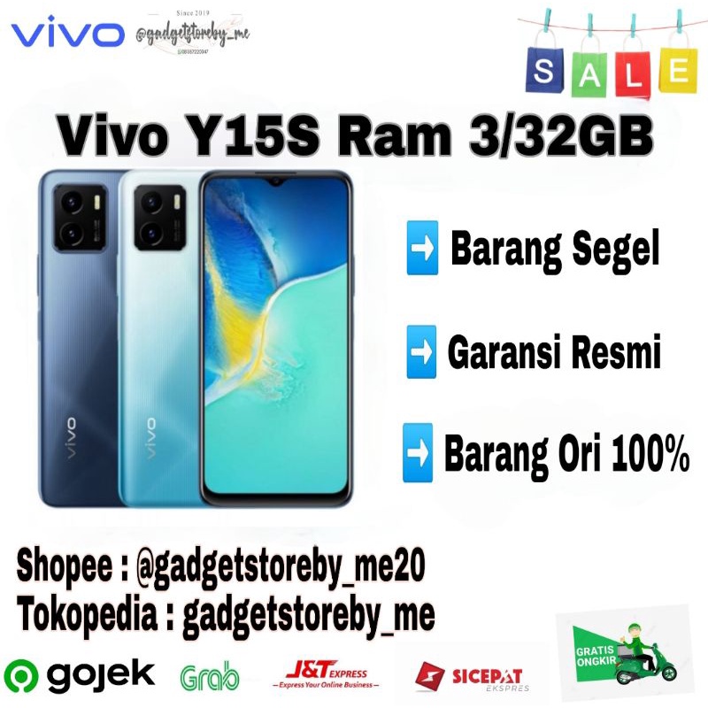Vivo Y15s Ram 3/32 [NEW] Garansi Resmi 1 Tahun