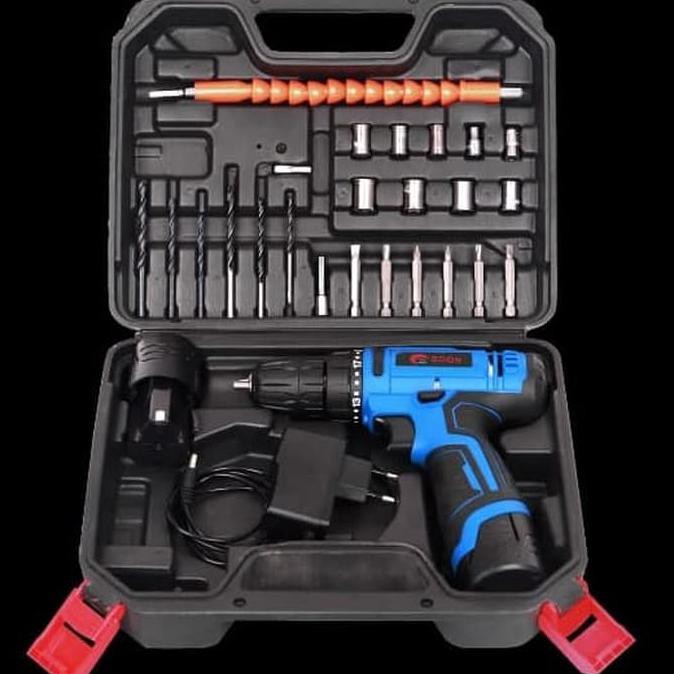 Bor Cordless Edon 12V Lithium Lv 3 1210 Koper 2 Baterai