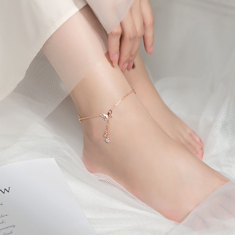 FerenHongXia Gelang kupu Kaki Fashion ladies accessories Korean bracelet elegant temperament sweet / Lubuk Pakam / Medan / Deli Serdang / Samosir / Galangu