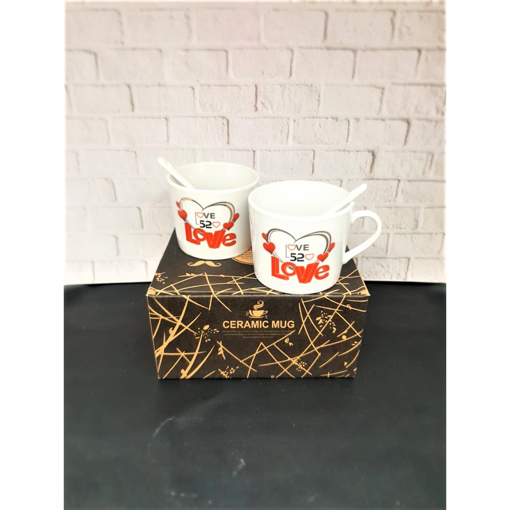 BABEE - MUG COUPLE MINI / MUG PASANGAN HADIAH / MUG KERAMIK COUPLE / KADO UNIK GIFT