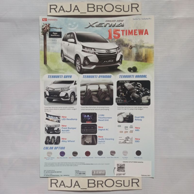 Poster brosur Daihatsu grand new Xenia