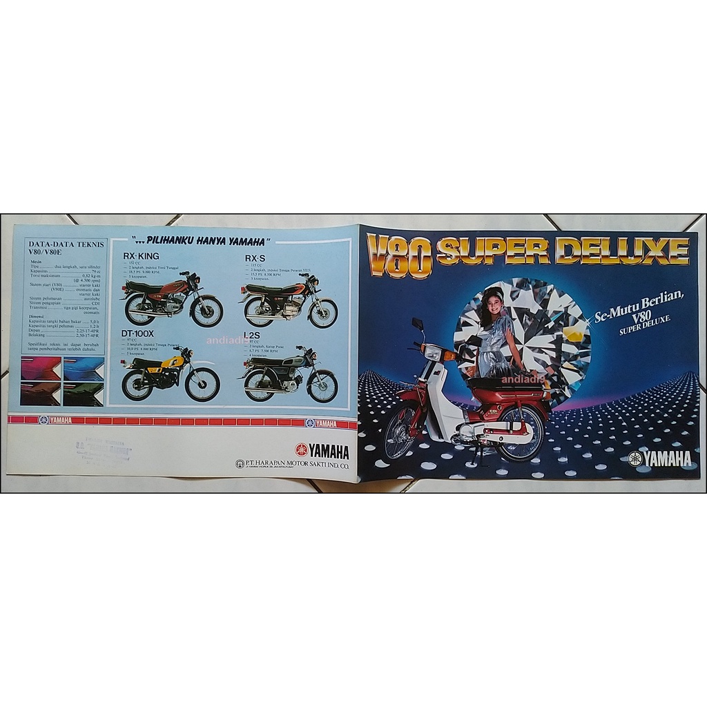 BROSUR SEPEDA MOTOR YAMAHA V80 SUPER DELUXE