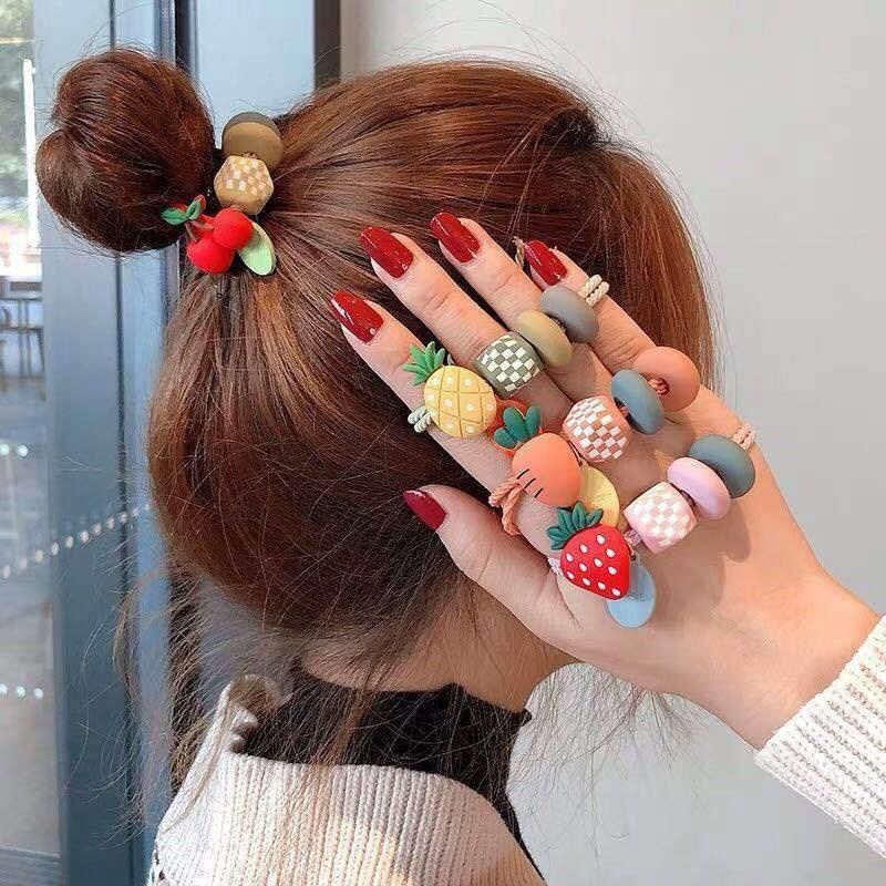 Jual Kuncir Rambut buah ala korea | Shopee Indonesia