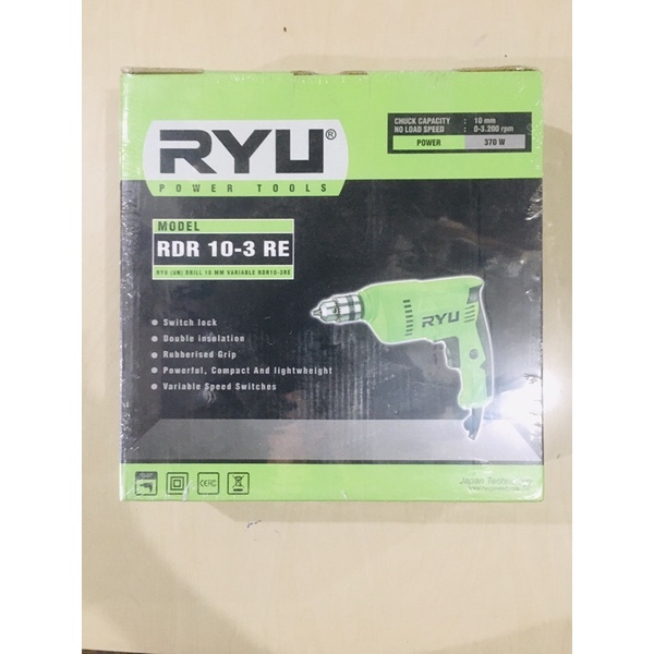 Bor listrik RYU RDR 10-3RE bolak/balik