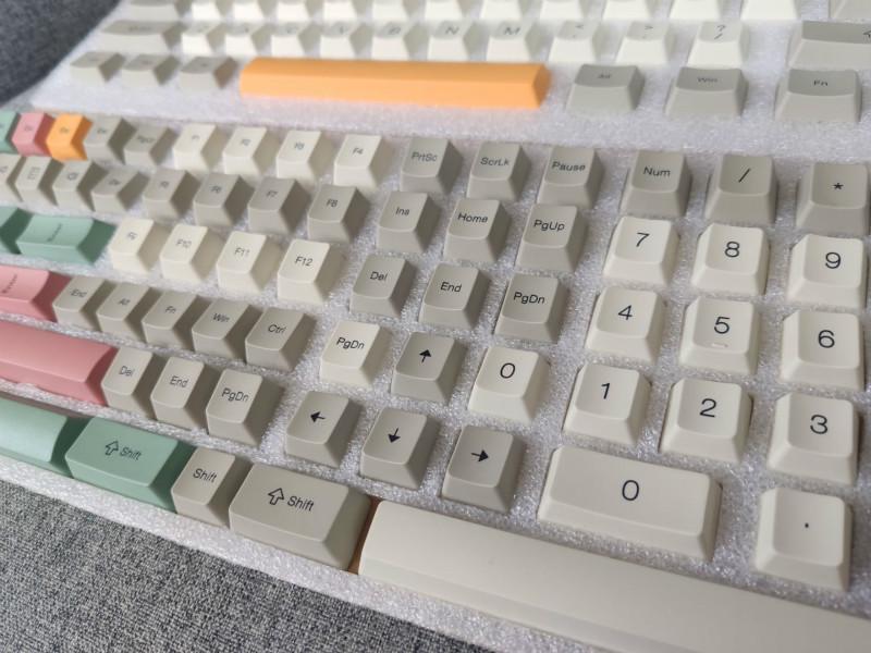 PBT Keycap Sublimasi Retro Industri Pencocokan Warna Abu-abu untuk Keyboard Mekanik Ikbc84 Keycap 980 Keycap