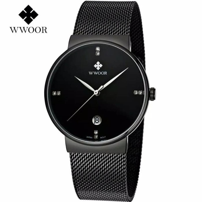 MUST HAVE Jam Tangan WWOOR 8818 Luxury Watch - Jam Tangan Formal Pria Luxury - Hitam TERBARU