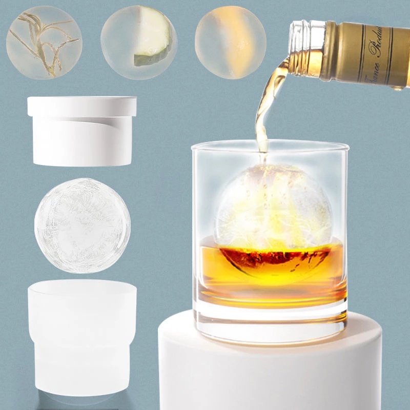 Cetakan Es Batu Bentuk Bola Besar Untuk Whiskey / Frozen