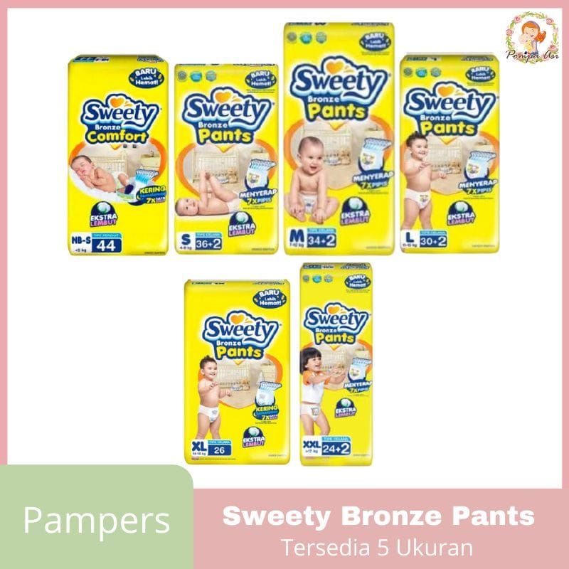 Sweety Bronze Pants/Pampers Sekali Pakai/Popok Bayi