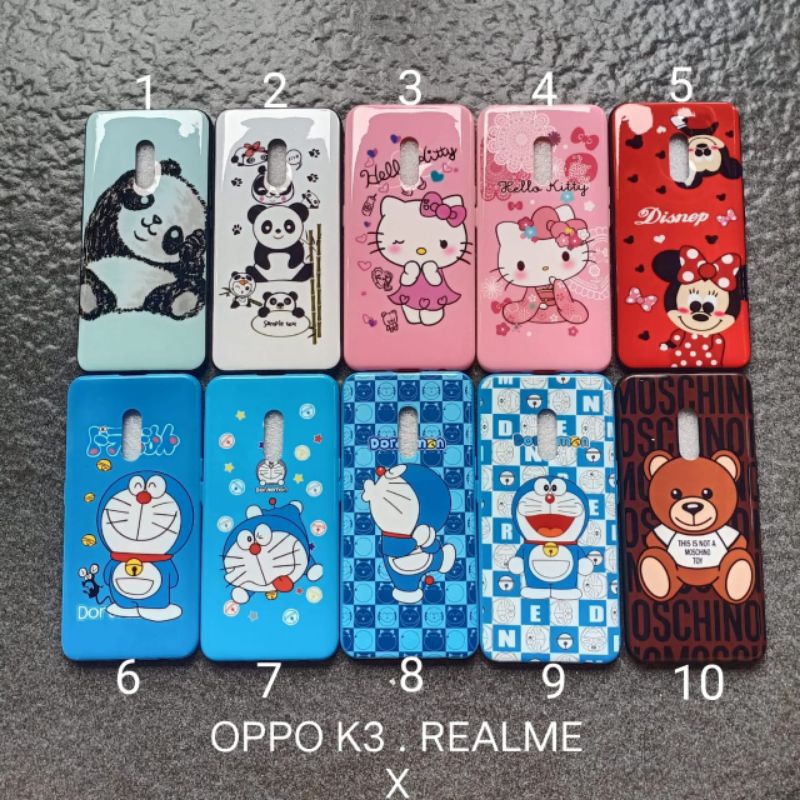 Case gambar Oppo K3 . Realme X motif cewek soft softcase softshell silikon cover casing kesing housing