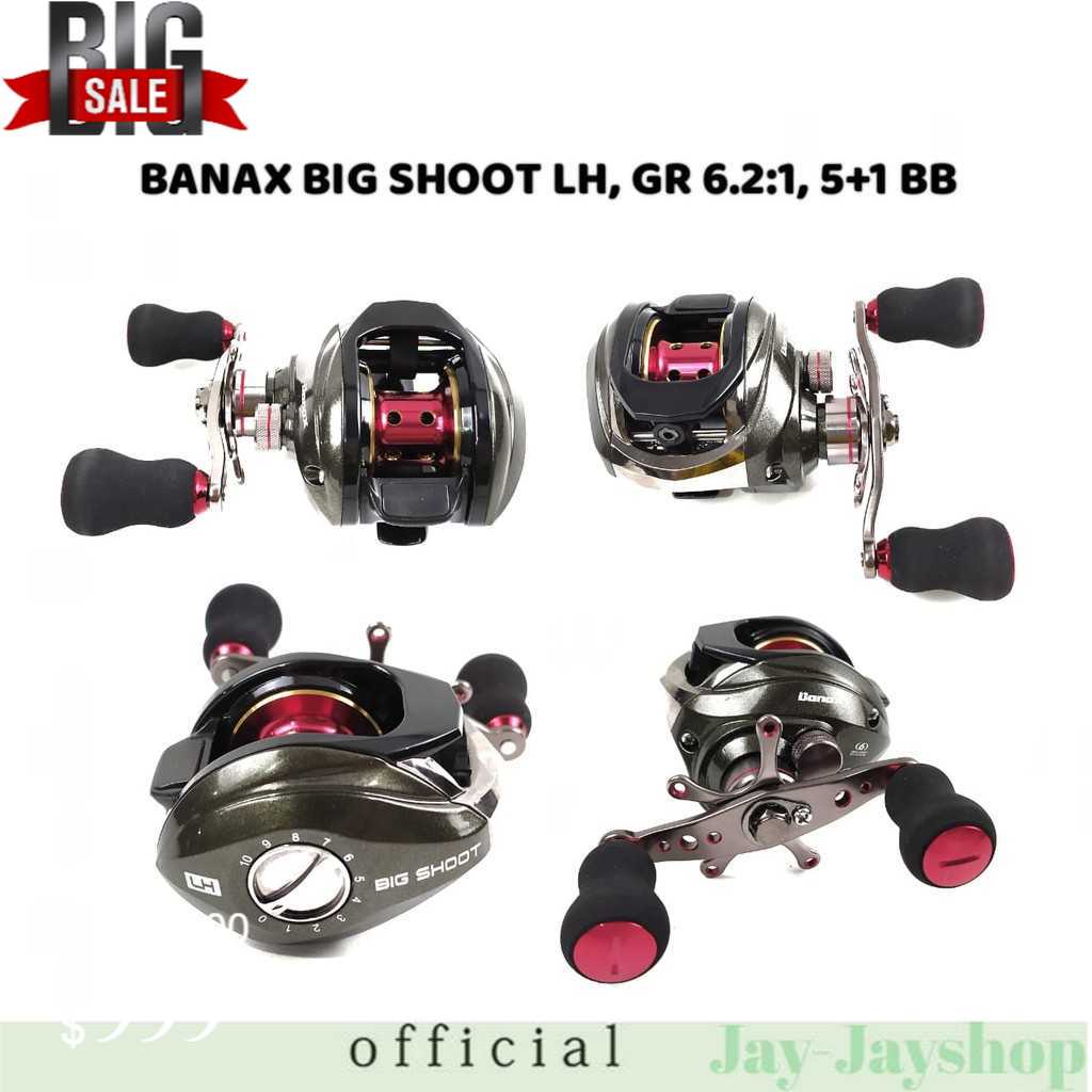 Banax Big Shoot. Left Handle. Bait Casting Reel.