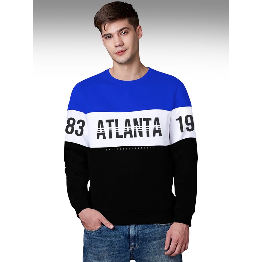 Sweater Pria/Sweter Pria/Sweter/Sweater Atlanta Kombinasi Bahan Fleece - Yu Taka