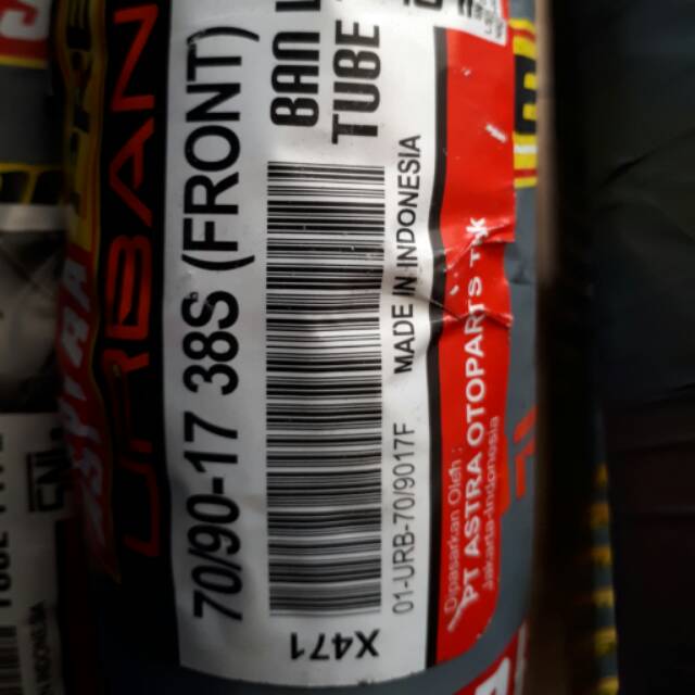 Aspira Premio Urbano uk. 70/90 - 17 Front . Ban Depan Tubetype .