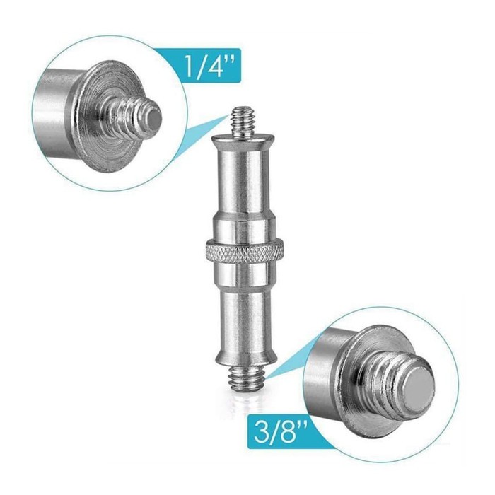 SPIGOT SCREW STUD TRIPOD LIGHT STAND LAMP SKRUP converter 1/4&quot; to 3/8&quot;