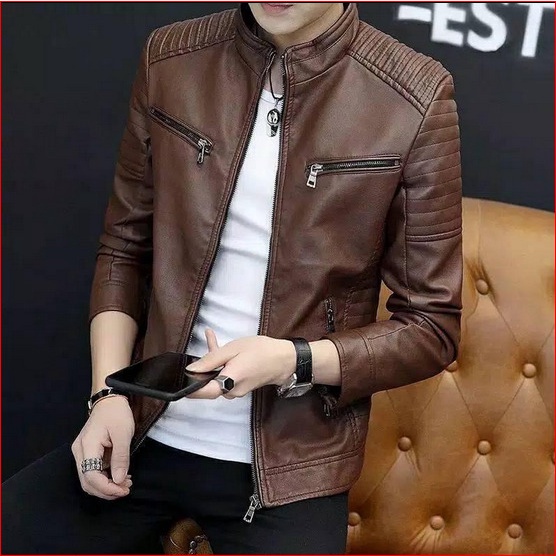 Jaket Kulit Pria Elegant New Trend