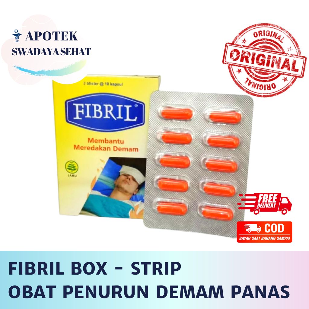 FIBRIL BOX Strip - Obat Demam Penurun Panas Dingin Anak Dewasa Dijual Ecer