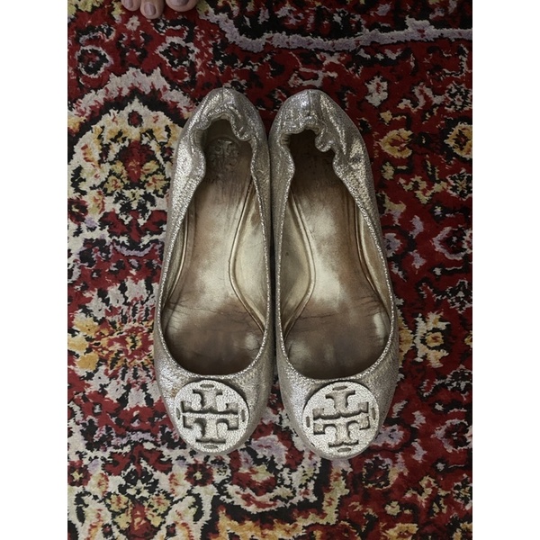 Preloved Tory Burch Shoes Speckled Gold Flats