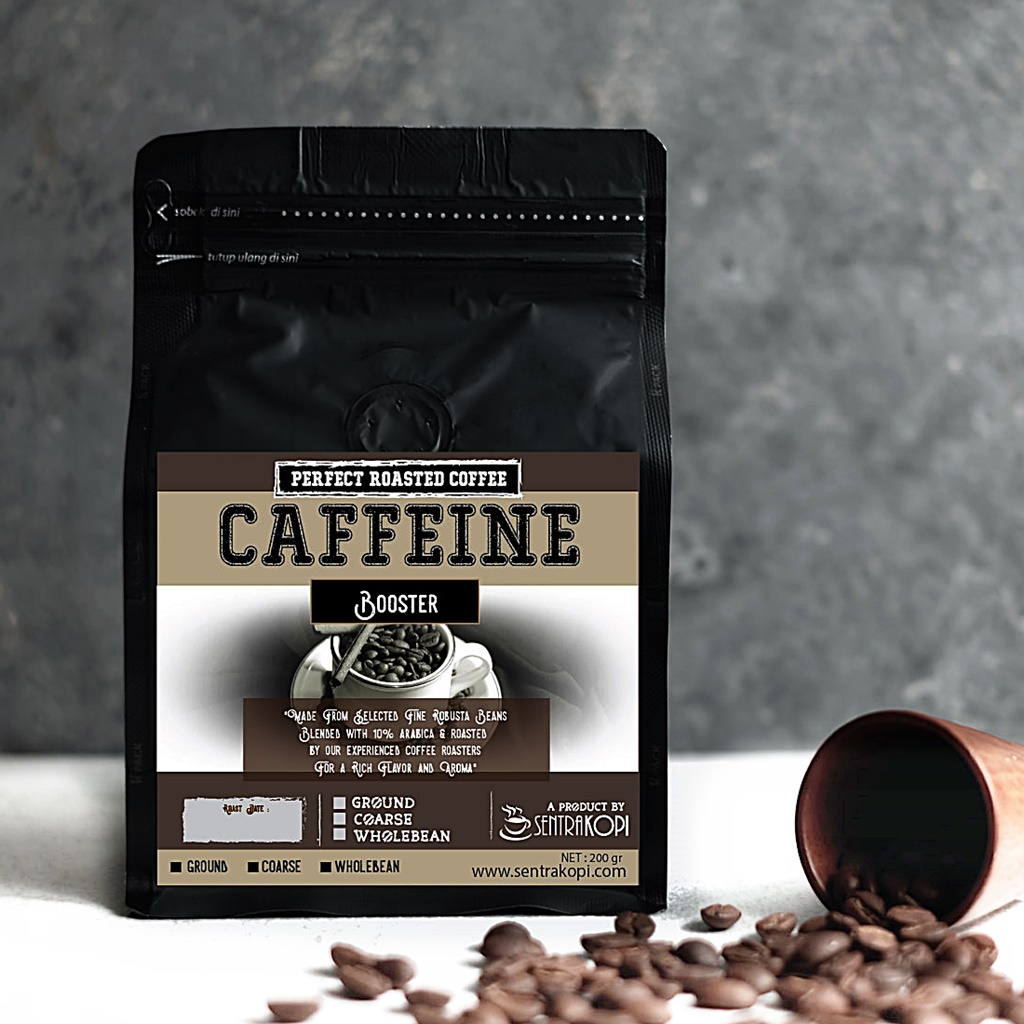 

Kopi Caffeine Booster Coffee 200 Gram - Bubuk / Biji - Sentra Kopi Special Edition 200Gr SentraKopi