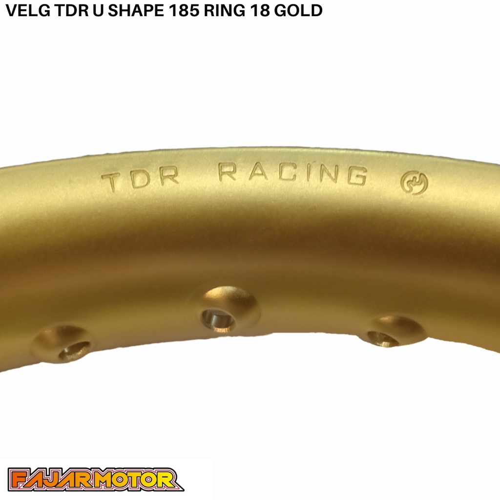 PROMO VELG TDR U SHAPE 185 RING 18 BLACK GOLD TITANIUM