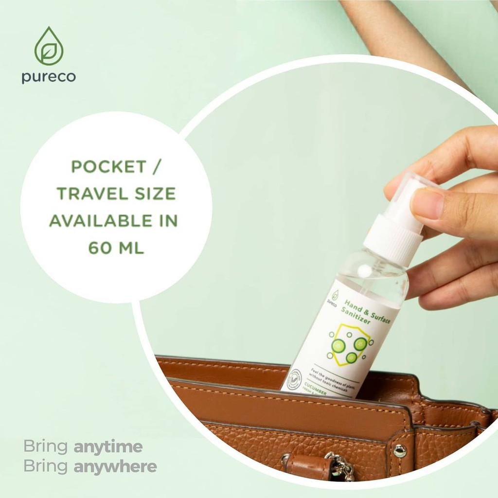 Pureco Hand &amp; Surface Sanitizer 60ml &amp; 250ml