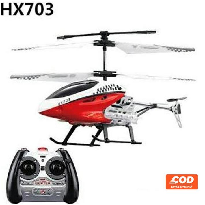 Rc Helicopter Hx709/Hx703/Hx803 Turbo 3,5Ch Gyro Stabil Buat Pemula (Kode 004)