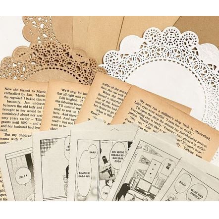 Vintage Aesthetic Old Paper Bundle - Bullet Journal Kit (25pcs)