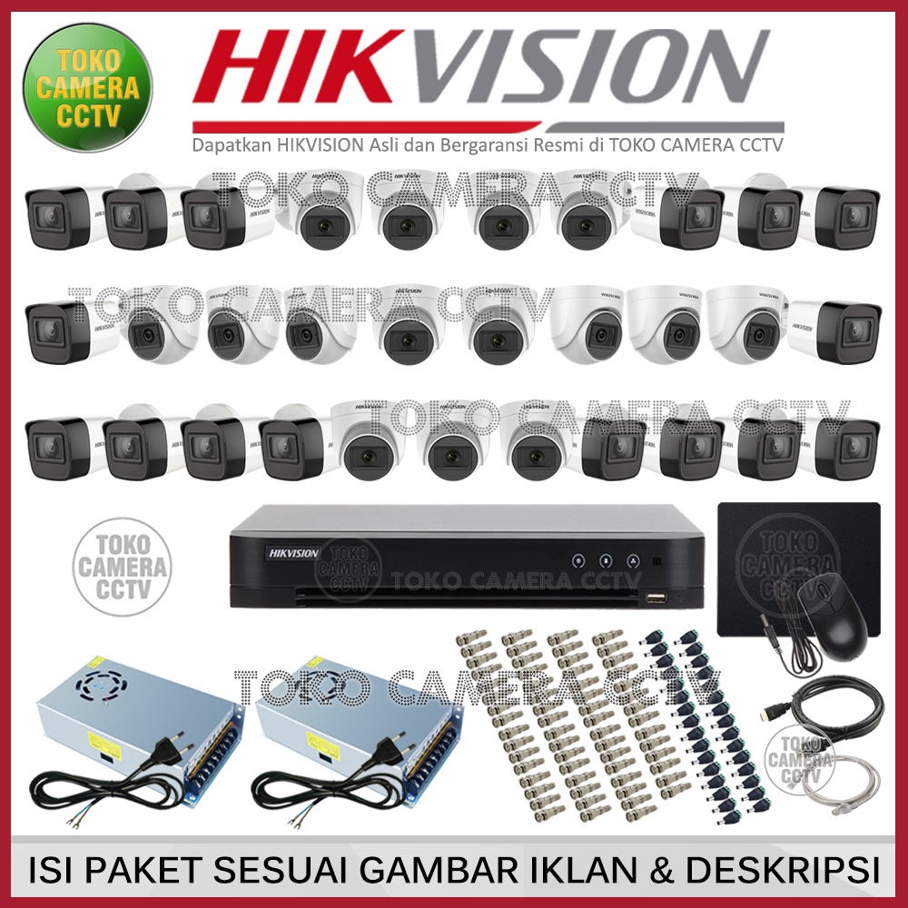 PAKET CCTV HIKVISION 2MP 32 CHANNEL 31 KAMERA