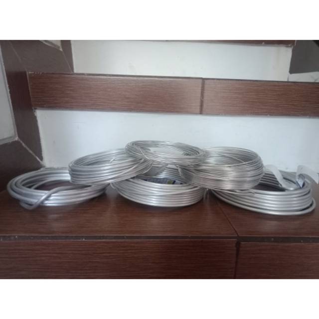 Kawat bonsai aluminium 4mm per meter