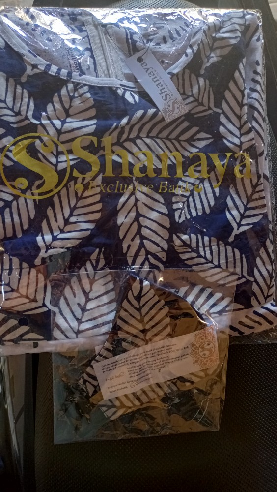Shanaya Batik Tunik Seling Cap Garutan Navy Batik Asli Solo Atasan Batik Modern S M L Xl Xxl
