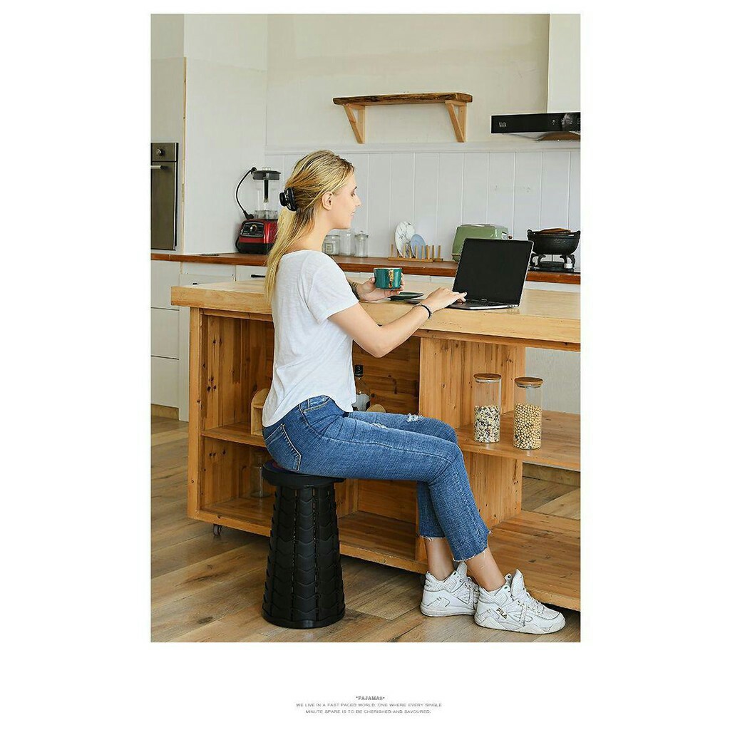 [WS] Bangku Lipat Cantik Teleskopik Portabel / Kursi Berkemah Ditarik Disesuaikan Luar Ruangan - Praktis