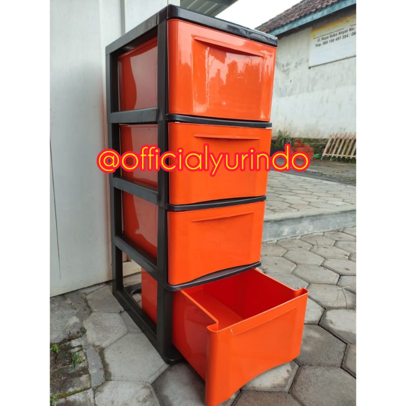 lemari laci 4 susun plastik deluxe