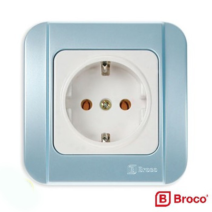 Broco Stop Kontak Biru Galleo G151-54S Blue Arde Socket