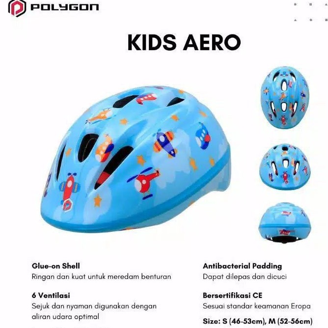HELM Sepeda Anak POLYGON Helm Anak Gowes Merk Polygon Helm Bersepeda Polygon For Kids