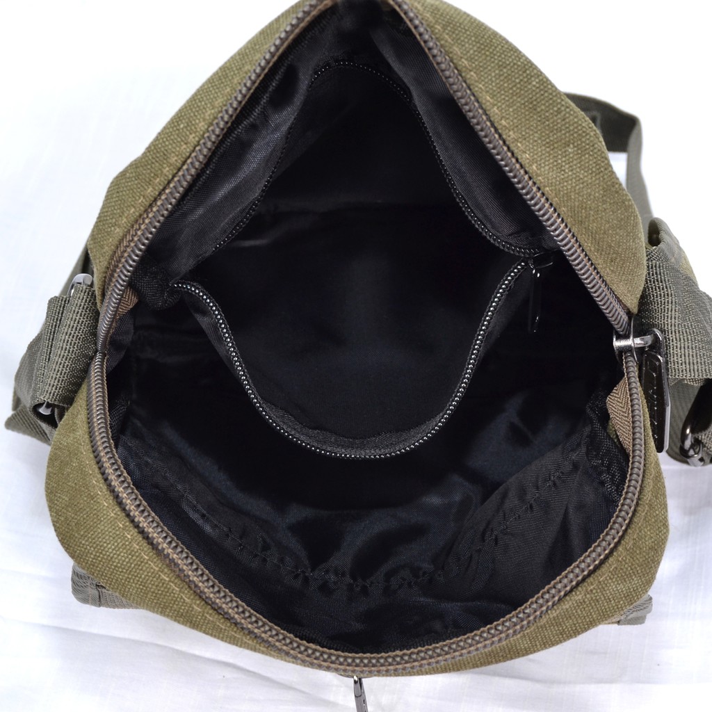 Tas Bahu Selempang Kanvas Pria Canvas Sling Bag Cruiser Pria 5 Res 7659-1