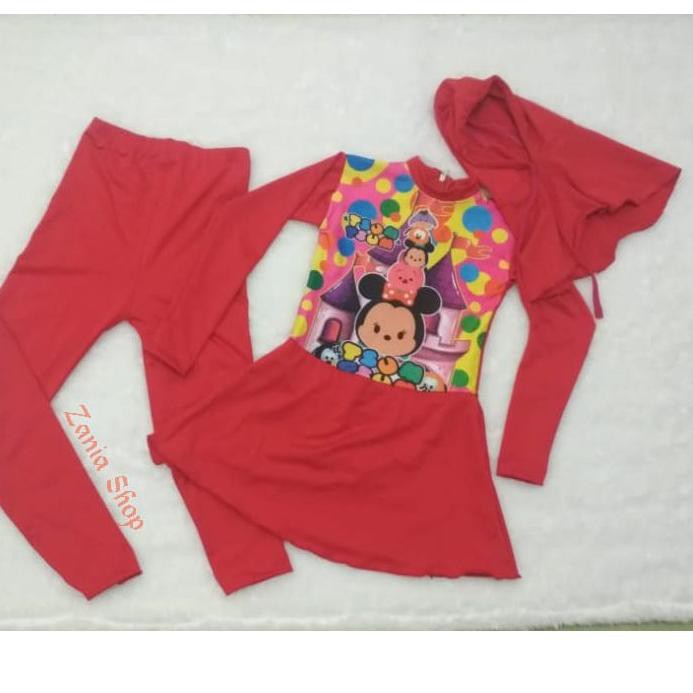 ۩ Baju Renang Anak Muslim - Baju Renang Anak Cewek 3 4 5 6 7 Tahun - Renang Anak Perempuan Muslimah