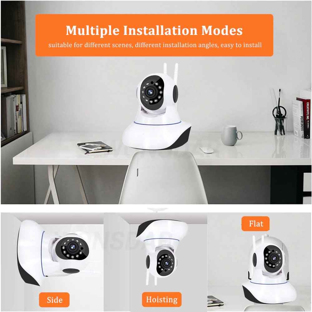 Wonsdar Wireless IP Camera CCTV 1080P Night Vision - WD-V03 - White